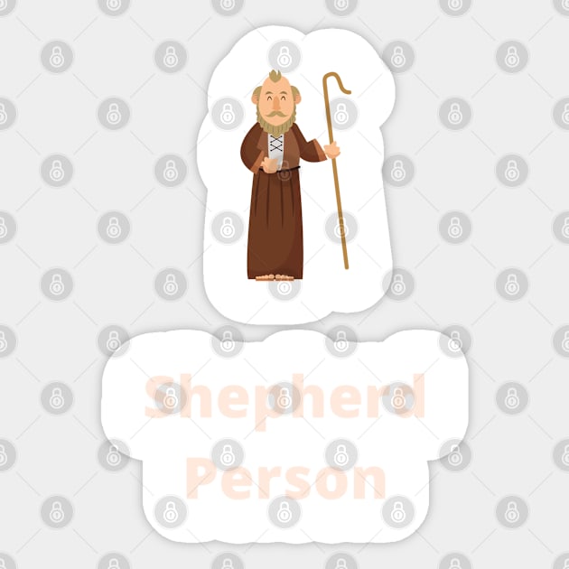 Shepherd Person - Shepherd Sticker by PsyCave